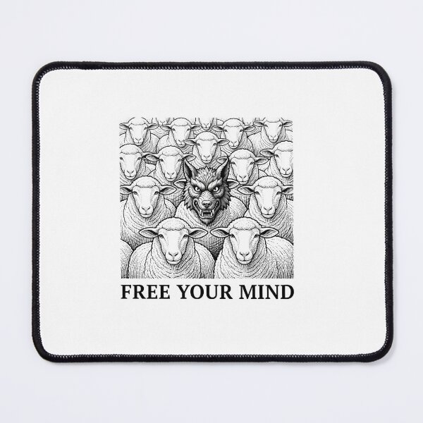 Item preview, Free Your Mind Wolf Among Sheep designed and sold by Owcomm.