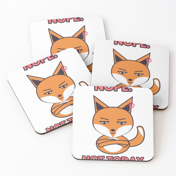 Item preview, Nope Not Today Grumpy Fox Funny Sarcastic designed and sold by Veintos.