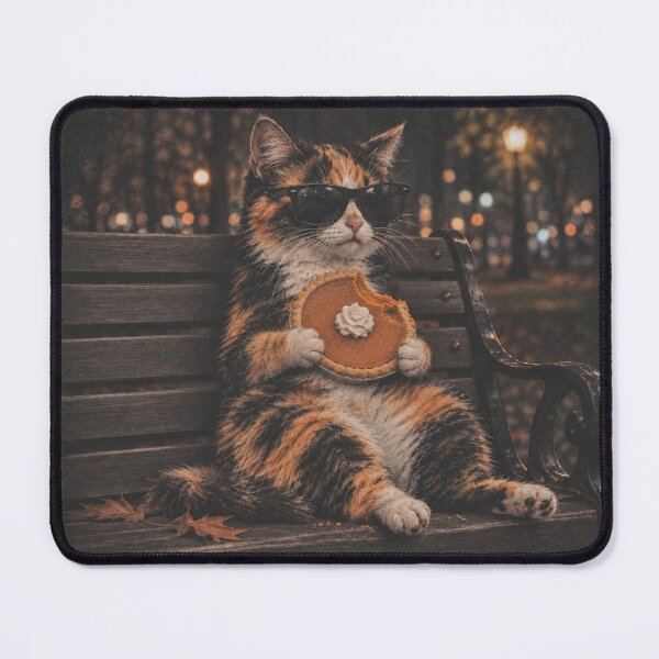 Item preview, Calico Cat Eating Pumpkin Pie Thanksgiving Humor designed and sold by JaymeOctober.