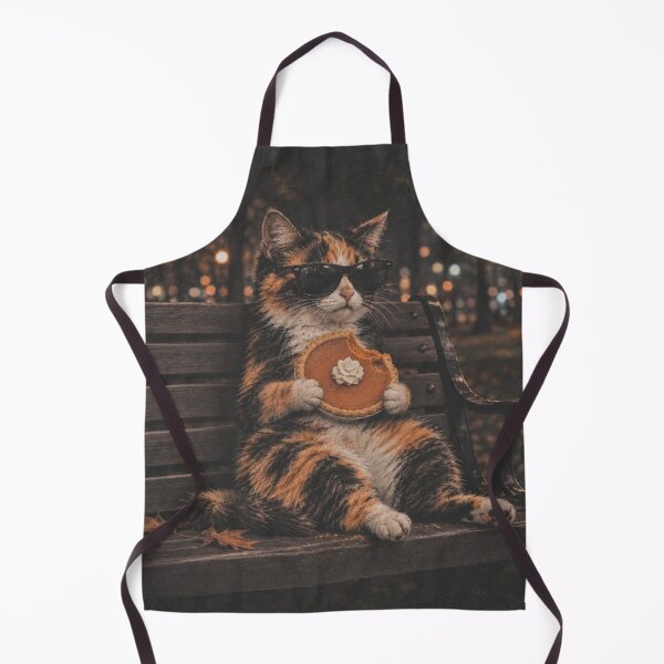 Item preview, Calico Cat Eating Pumpkin Pie Thanksgiving Humor designed and sold by JaymeOctober.