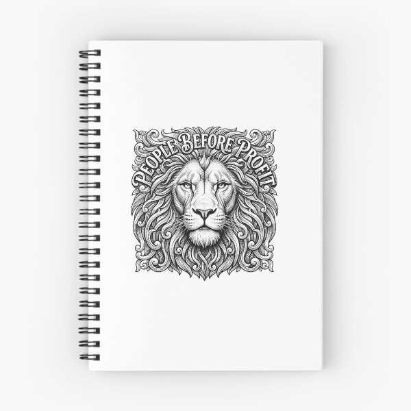 Item preview, People Before Profit Engraved Lion Protest Graphic designed and sold by Owcomm.
