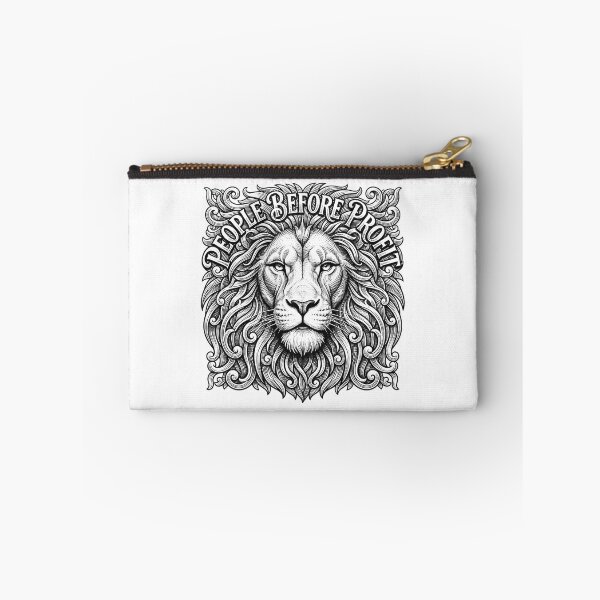 Item preview, People Before Profit Engraved Lion Protest Graphic designed and sold by Owcomm.