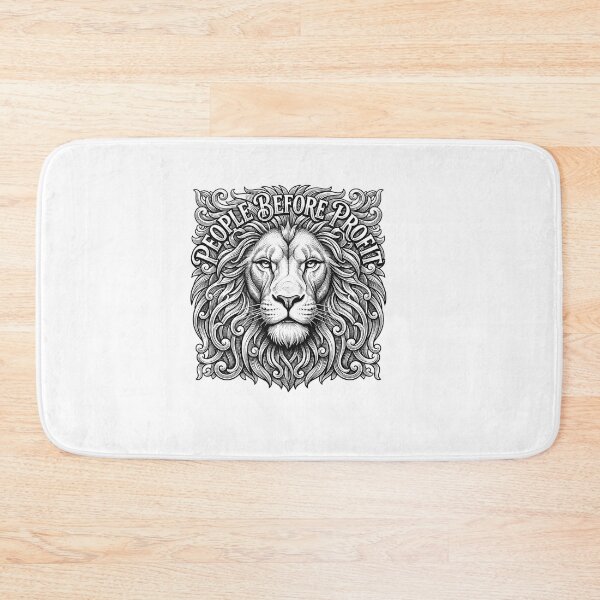 Item preview, People Before Profit Engraved Lion Protest Graphic designed and sold by Owcomm.