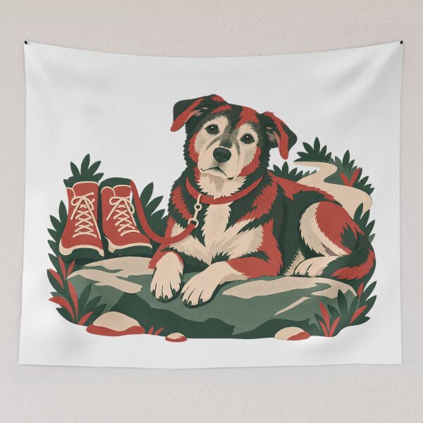 Item preview, Senior Rescue Dog Gentle Trail Walk Art designed and sold by Winakuart.