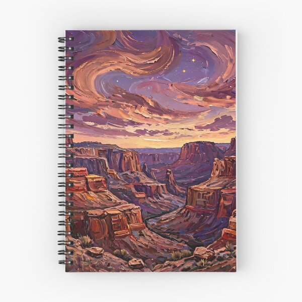 Item preview, Desert Canyon at Twilight — Copper and Violet Swirling Sky designed and sold by LunaAdventurer.
