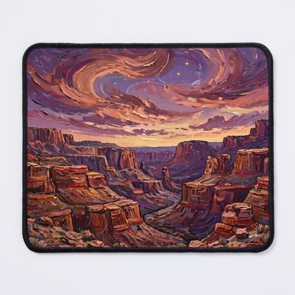 Item preview, Desert Canyon at Twilight — Copper and Violet Swirling Sky designed and sold by LunaAdventurer.