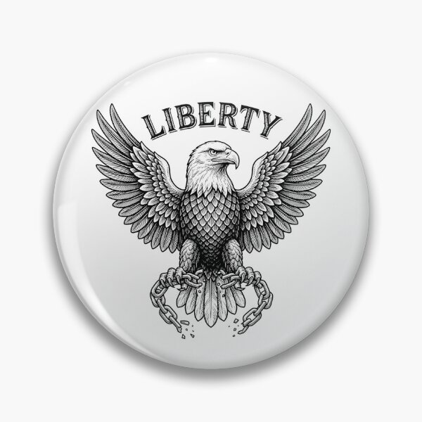 Item preview, Liberty Eagle Breaking Chains Vintage Engraving Style designed and sold by Owcomm.