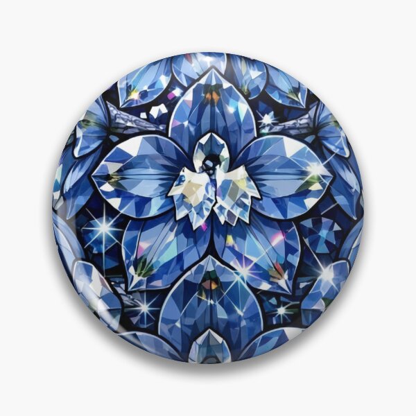 Item preview, Blue Delphinium Crystal Sticker - Sapphire Tower Flower designed and sold by FineLineBotanical .
