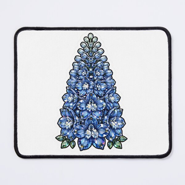 Item preview, Blue Delphinium Crystal Sticker - Sapphire Tower Flower designed and sold by FineLineBotanical .