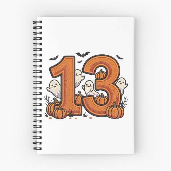 Item preview, Halloween Number 13 Ghosts Pumpkins Spooky Design designed and sold by ArtDesignTp.