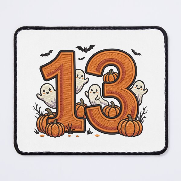 Item preview, Halloween Number 13 Ghosts Pumpkins Spooky Design designed and sold by ArtDesignTp.