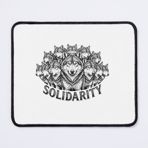 Item preview, Solidarity Wolf Pack Socialist Political Graphic designed and sold by Owcomm.