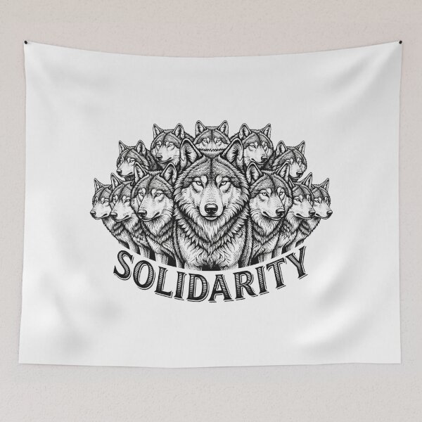 Item preview, Solidarity Wolf Pack Socialist Political Graphic designed and sold by Owcomm.