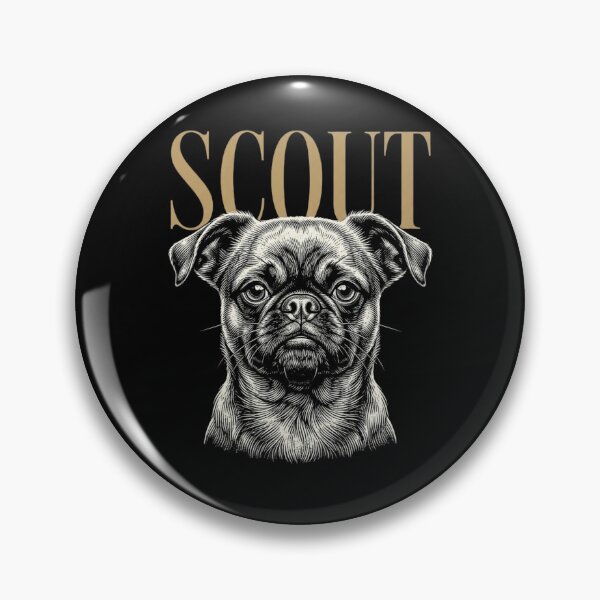 Item preview, Scout Pug Dog Sketch for Proud Pug Pup Parents and Brachycephalic Breed Lovers designed and sold by raedattia.