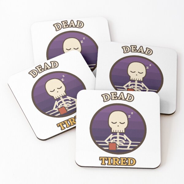 Item preview, Dead Tired Retro Skeleton Coffee Funny Halloween designed and sold by Veintos.