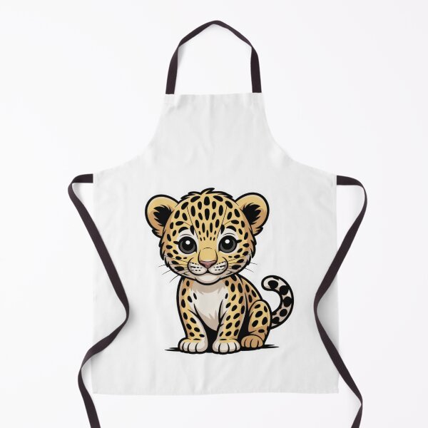 Item preview, cute leopard cub face cartoon animal illustration for kids designed and sold by DariaOltes.
