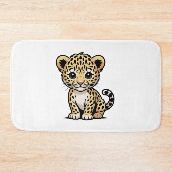 Item preview, cute leopard cub face cartoon animal illustration for kids designed and sold by DariaOltes.