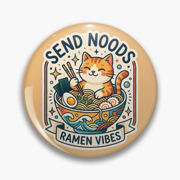 Item preview, Send Noods Funny Cat – Ramen Noodles & Kawaii Japanese Design designed and sold by Fuechse.