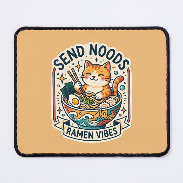 Item preview, Send Noods Funny Cat – Ramen Noodles & Kawaii Japanese Design designed and sold by Fuechse.