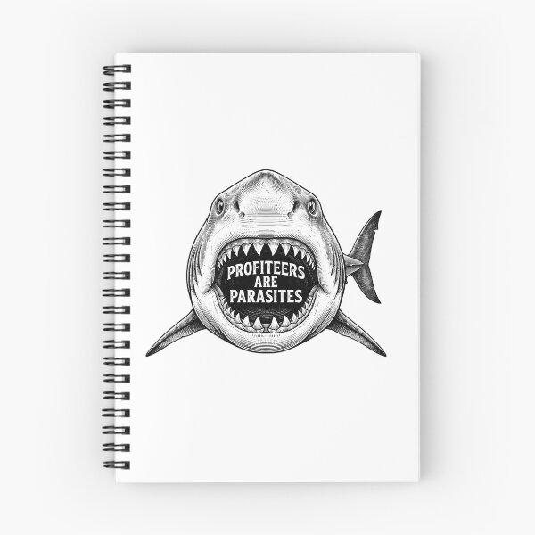 Item preview, Profiteers Are Parasites Shark Engraving designed and sold by Owcomm.