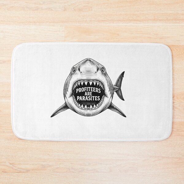 Item preview, Profiteers Are Parasites Shark Engraving designed and sold by Owcomm.