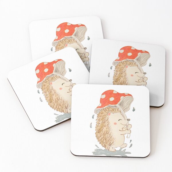 Item preview, Cute Hedgehog and Mushroom Cartoon Animals designed and sold by Designs by Sara Felton.