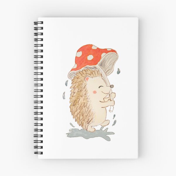 Item preview, Cute Hedgehog and Mushroom Cartoon Animals designed and sold by Designs by Sara Felton.