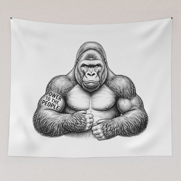 Item preview, Power To The People Gorilla    designed and sold by Owcomm.