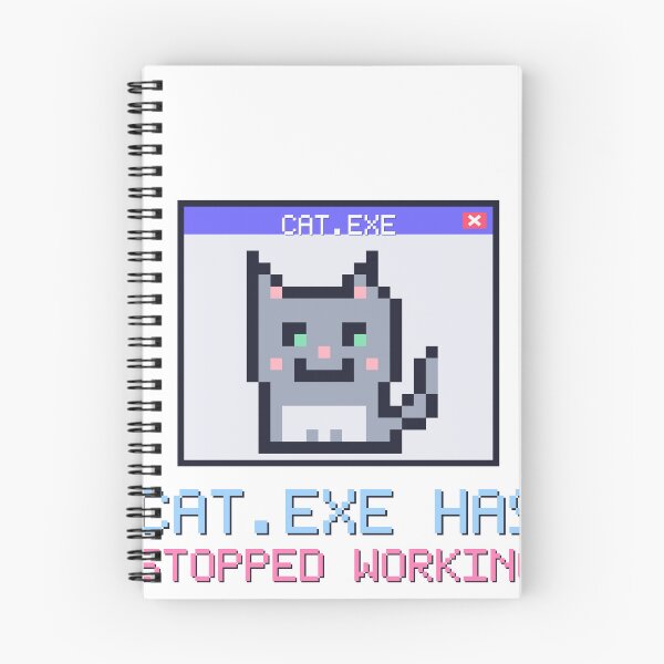 Item preview, Cat.exe Has Stopped Working Pixel Art Funny Cat Programmer designed and sold by Veintos.