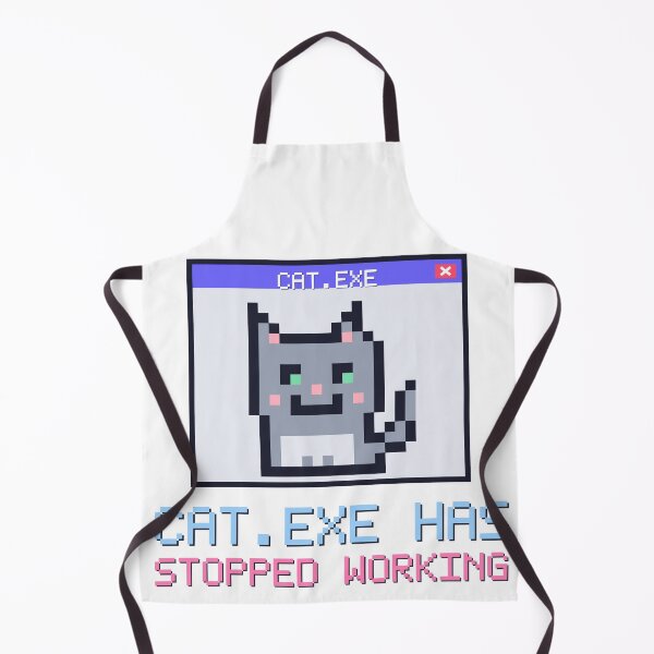 Item preview, Cat.exe Has Stopped Working Pixel Art Funny Cat Programmer designed and sold by Veintos.
