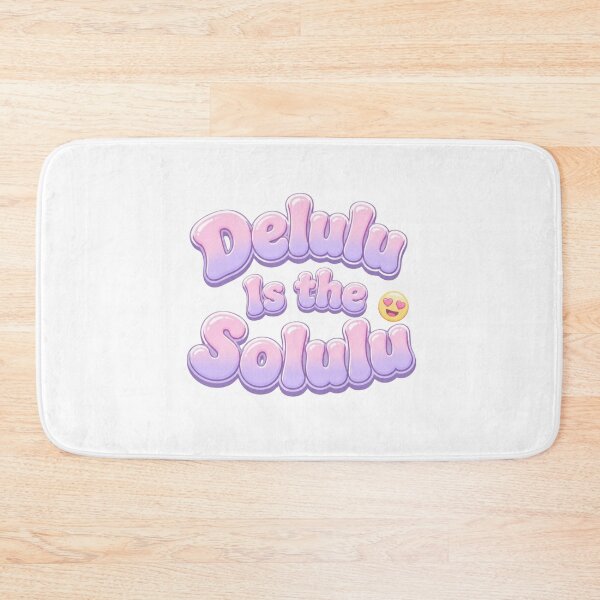 Item preview, Delulu Is the Solulu Funny Pastel Bubble Text designed and sold by The Vault Shop.