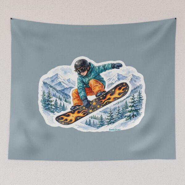 Item preview, Snowboard Adventure – A Boy’s Winter Ride by PanaluPrint designed and sold by PanaluPrint .