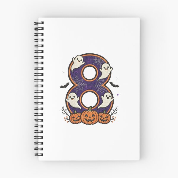 Item preview, Halloween Number 8 Ghosts Pumpkins Spooky Design designed and sold by ArtDesignTp.