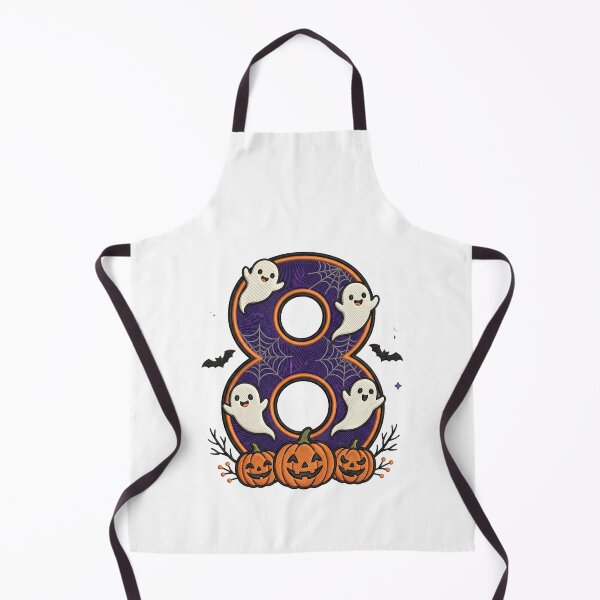 Item preview, Halloween Number 8 Ghosts Pumpkins Spooky Design designed and sold by ArtDesignTp.