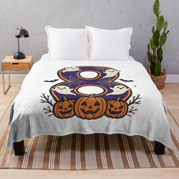 Item preview, Halloween Number 8 Ghosts Pumpkins Spooky Design designed and sold by ArtDesignTp.