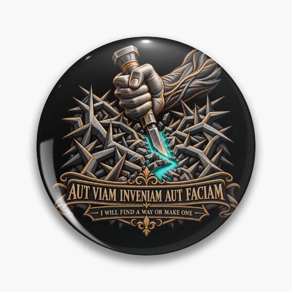 Item preview, Aut Viam Inveniam Aut Faciam Latin Motto – I Will Find a Way or Make One Resilience Art designed and sold by Emoji Emblems.