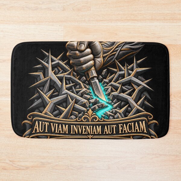 Item preview, Aut Viam Inveniam Aut Faciam Latin Motto – I Will Find a Way or Make One Resilience Art designed and sold by Emoji Emblems.