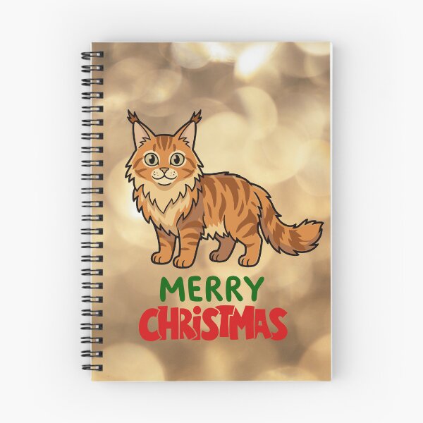 Item preview, Cute Maine Coon Cat Merry Christmas Holiday Art designed and sold by stormk10.