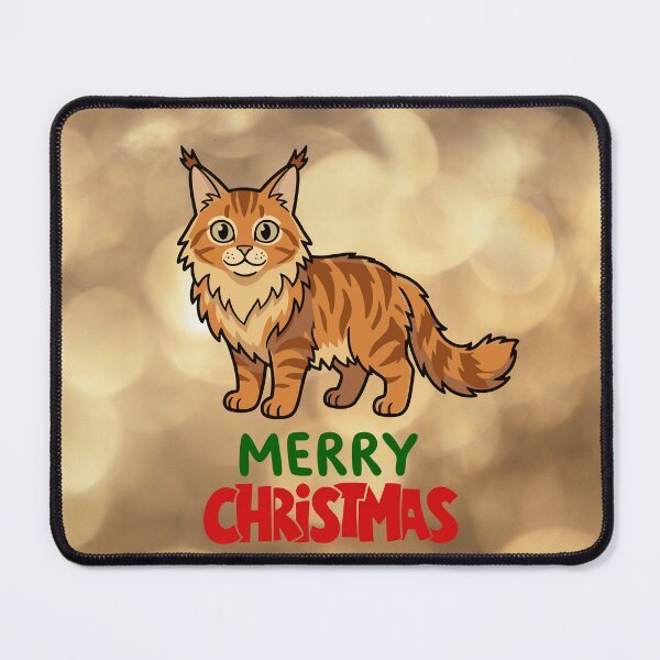 Item preview, Cute Maine Coon Cat Merry Christmas Holiday Art designed and sold by stormk10.