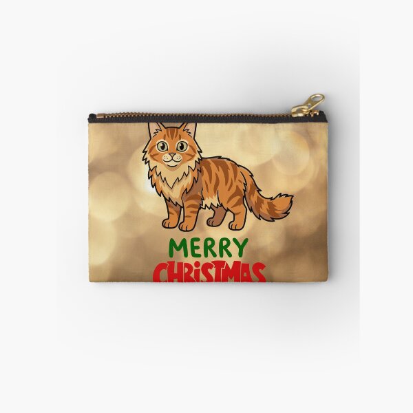 Item preview, Cute Maine Coon Cat Merry Christmas Holiday Art designed and sold by stormk10.