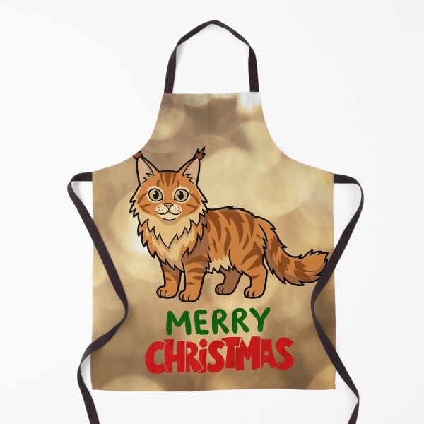 Item preview, Cute Maine Coon Cat Merry Christmas Holiday Art designed and sold by stormk10.