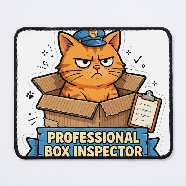 Item preview, professional-box-inspector-funny-grumpy-cat designed and sold by kyoubi100.