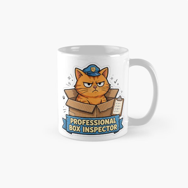 Item preview, professional-box-inspector-funny-grumpy-cat designed and sold by kyoubi100.