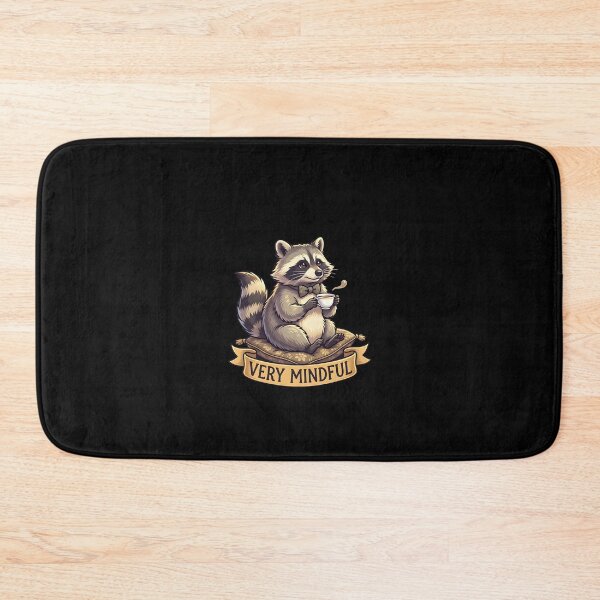 Item preview, Very Mindful Raccoon – Cute Raccoon with Tea Meme Design designed and sold by Fuechse.