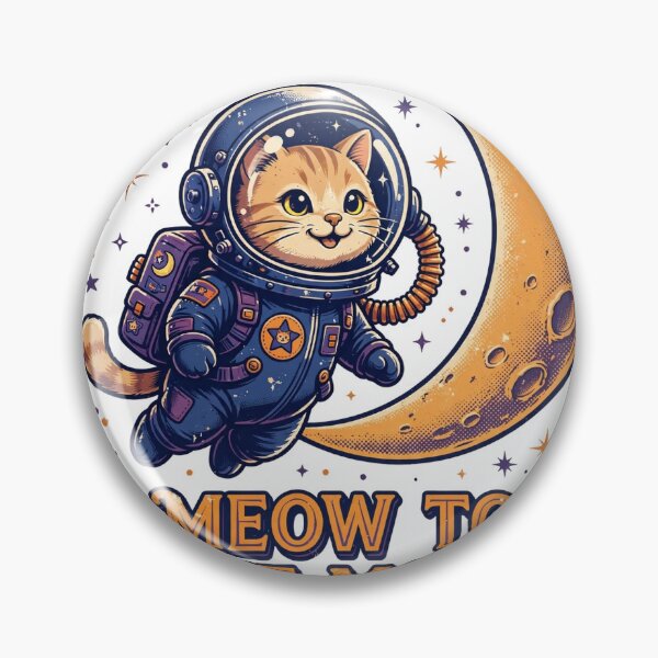 Item preview, meow-to-the-moon-cute-cat-astronaut designed and sold by kyoubi100.