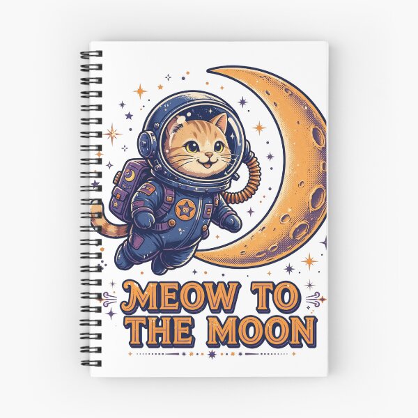 Item preview, meow-to-the-moon-cute-cat-astronaut designed and sold by kyoubi100.
