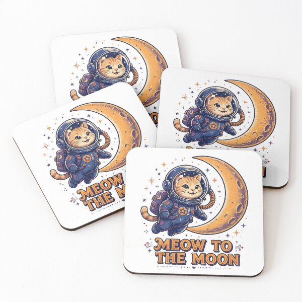 Item preview, meow-to-the-moon-cute-cat-astronaut designed and sold by kyoubi100.