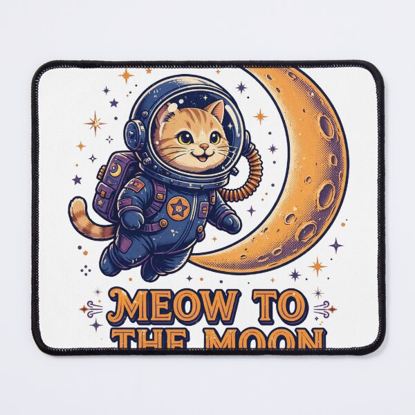 Item preview, meow-to-the-moon-cute-cat-astronaut designed and sold by kyoubi100.