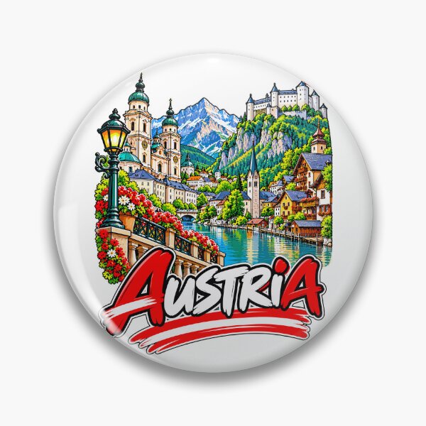 Item preview, Austria Illustrated Alpine Travel designed and sold by EdwinkOne.