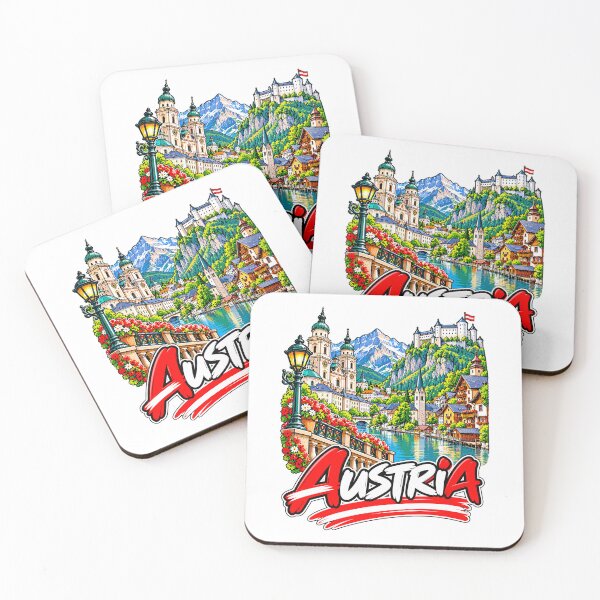Item preview, Austria Illustrated Alpine Travel designed and sold by EdwinkOne.